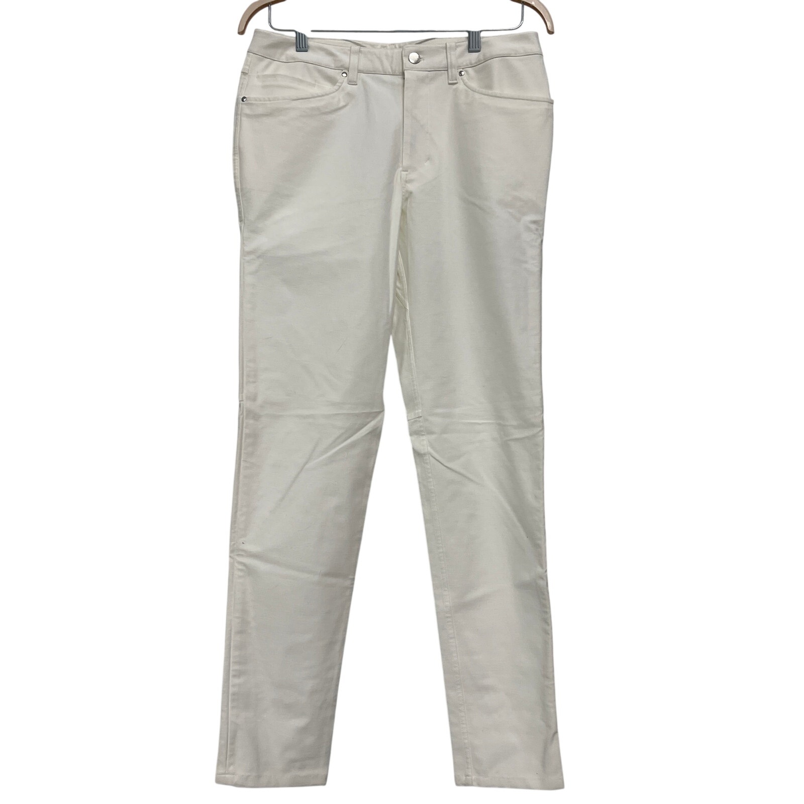 Lululemon Size 33 Waist Mens Abc Pant All White Straight Leg